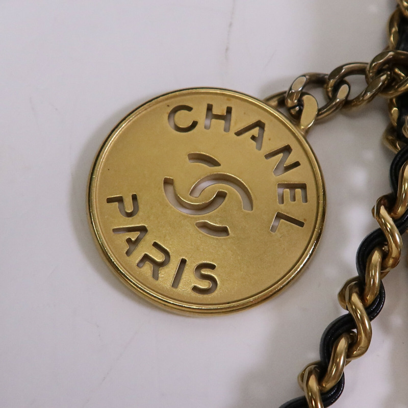 CHANEL 牛皮皮革C22 Mini金扣鏈帶肩背袋-6