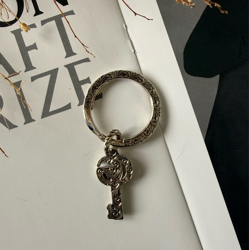 GG Marmont 鑰匙造型鑰匙圈(銀色)-2