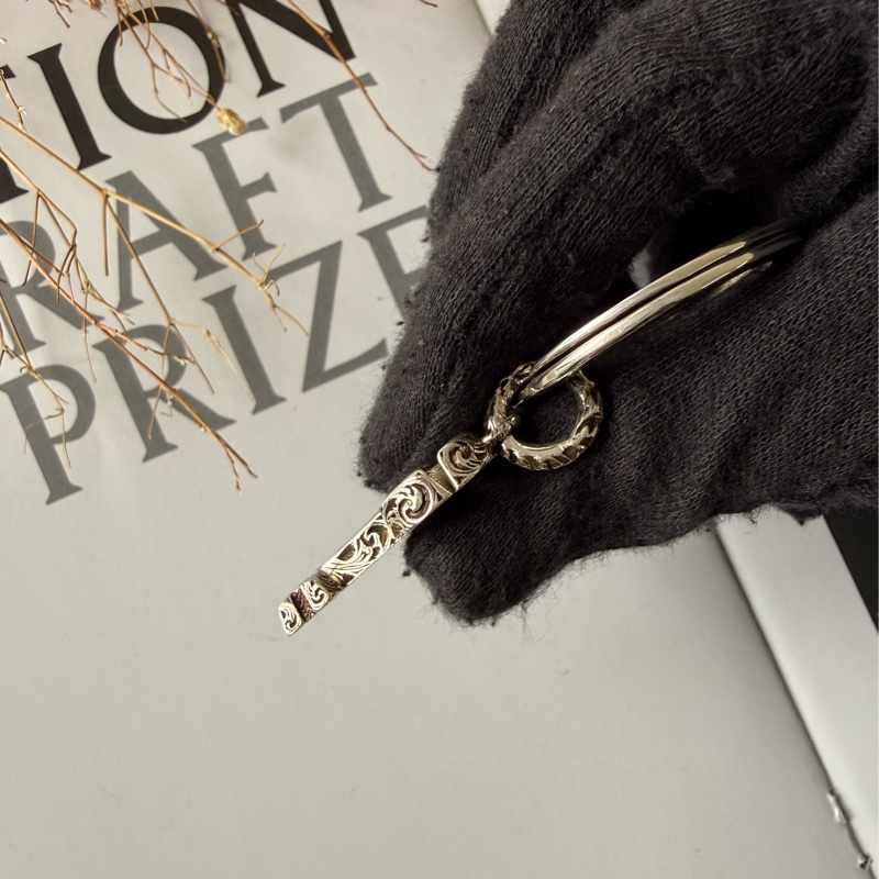 GG Marmont 鑰匙造型鑰匙圈(銀色)-4