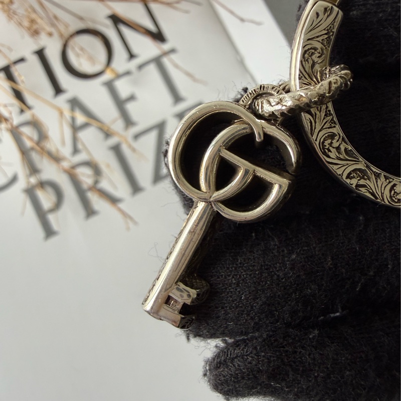 GG Marmont 鑰匙造型鑰匙圈(銀色)-6