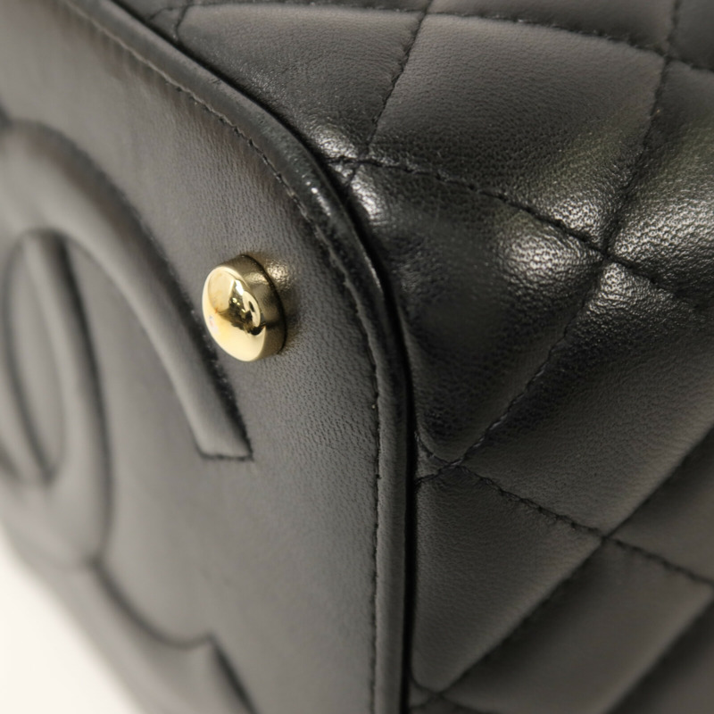 CHANEL 羊皮皮革Vanity Case金扣鏈帶手挽肩背袋-12