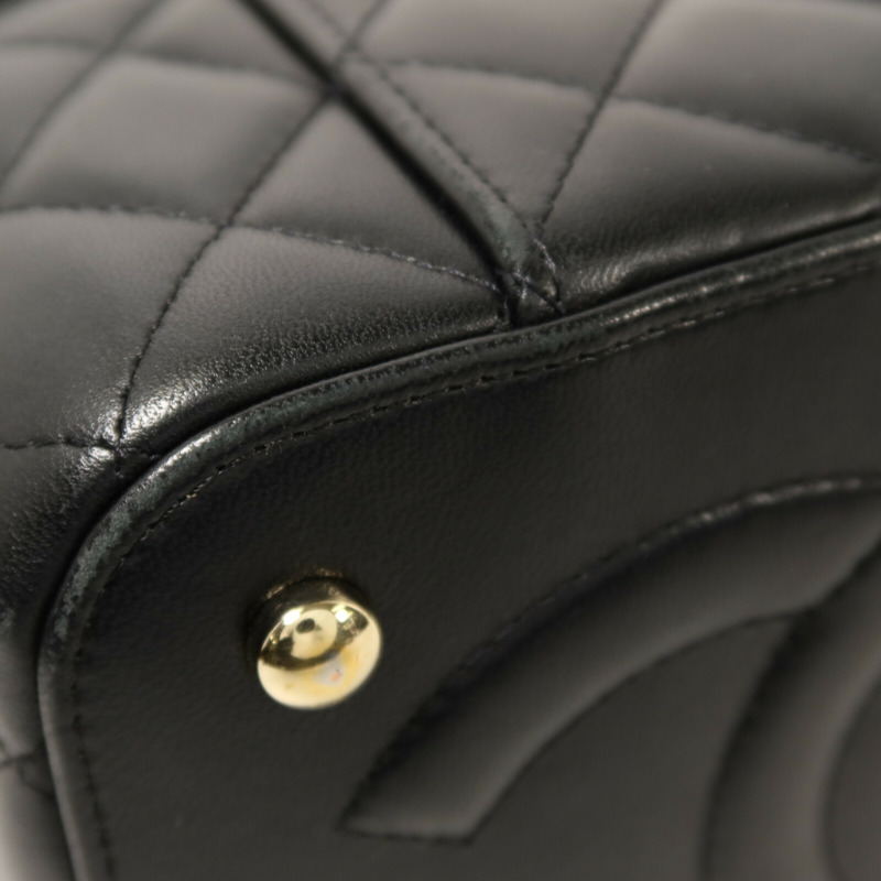 CHANEL 羊皮皮革Vanity Case金扣鏈帶手挽肩背袋-13