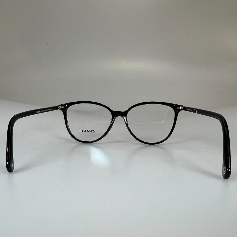 CHANEL 黑細框平光墨鏡-2