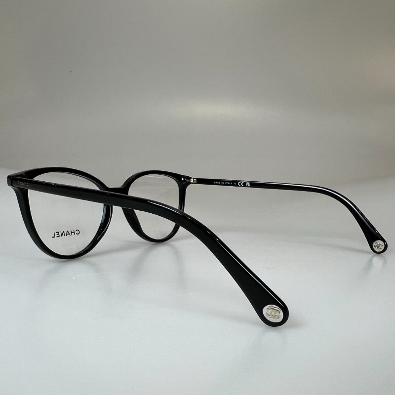 CHANEL 黑細框平光墨鏡-4