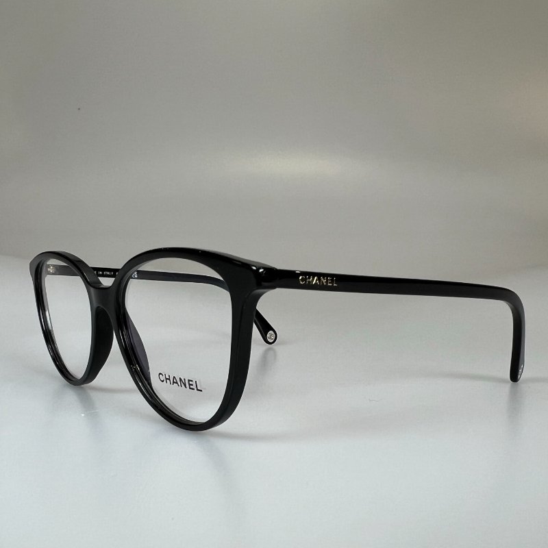 CHANEL 黑細框平光墨鏡-6