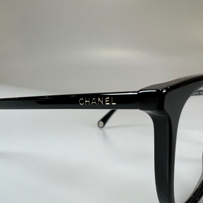 CHANEL 黑細框平光墨鏡-9