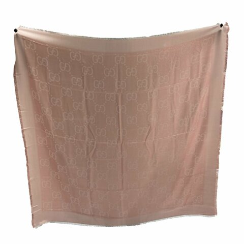 GUCCI 古馳 694839 披巾 粉色
