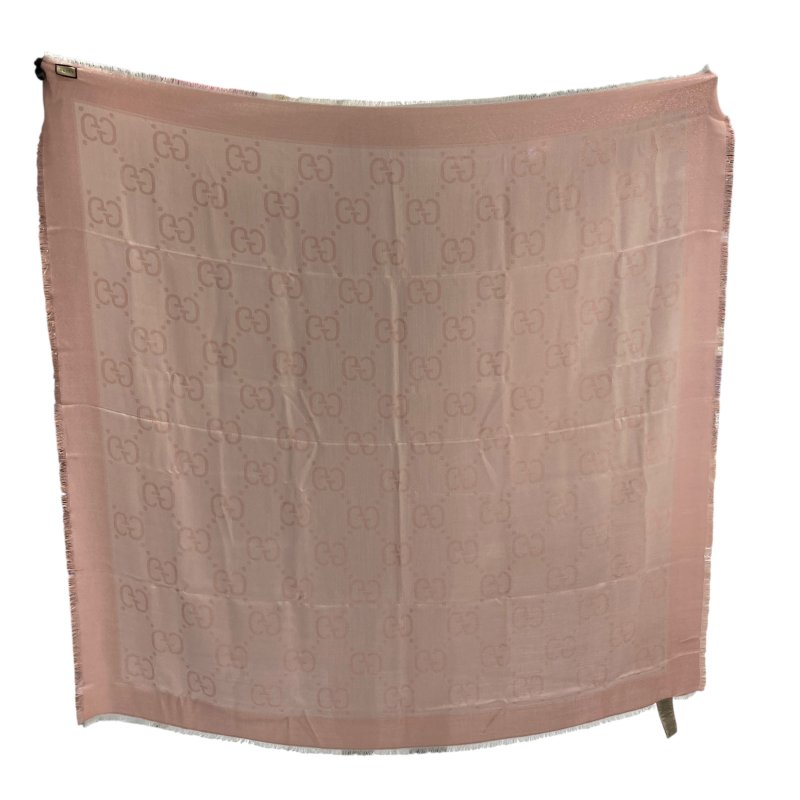 GUCCI 古馳 694839 披巾 粉色-1