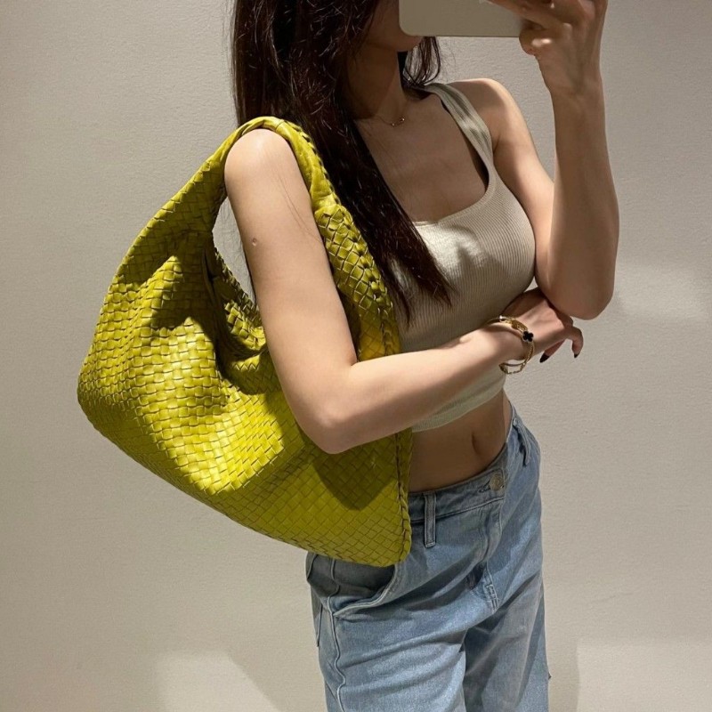 莉亞精品♡BV 檸檬黃和尚包 二手美包-1