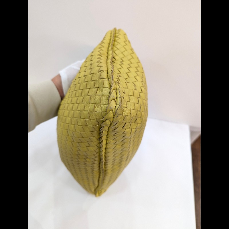 莉亞精品♡BV 檸檬黃和尚包 二手美包-8
