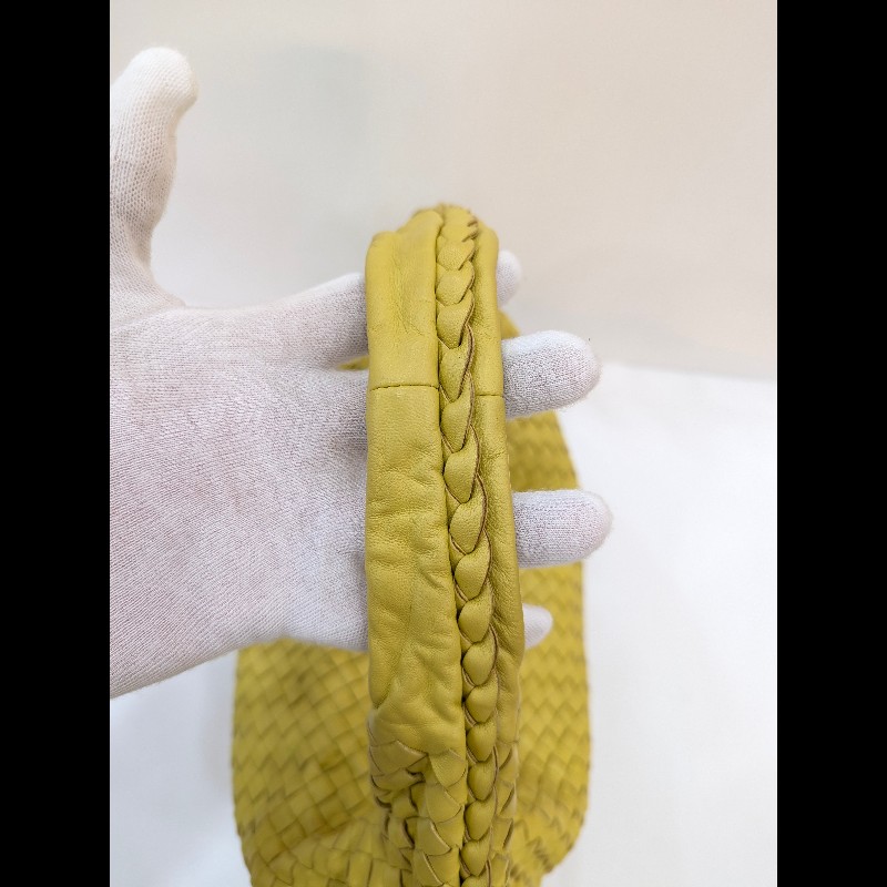 莉亞精品♡BV 檸檬黃和尚包 二手美包-11