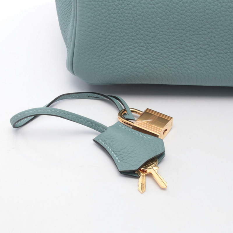 HERMES Birkin 30 手提包 Togo 皮革 藍色 Ciel GHW 二手 女式 Y-5