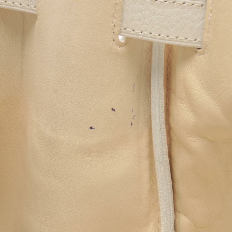 愛馬仕 Birkin 35 手提包，G Taurillon Clemence 皮革，白色，二手，女士，金色五金-9