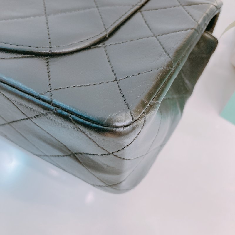 MS0575 Chanel 香奈兒 中古 經典 翻蓋 小號 羊皮 24K黃金 黑色 Vintage Classic Flap Small 23cm Lambskin Black x GHW-8