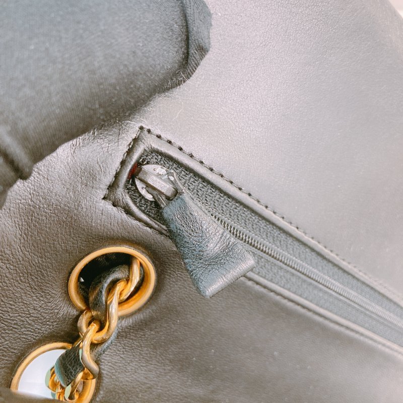 MS0575 Chanel 香奈兒 中古 經典 翻蓋 小號 羊皮 24K黃金 黑色 Vintage Classic Flap Small 23cm Lambskin Black x GHW-13