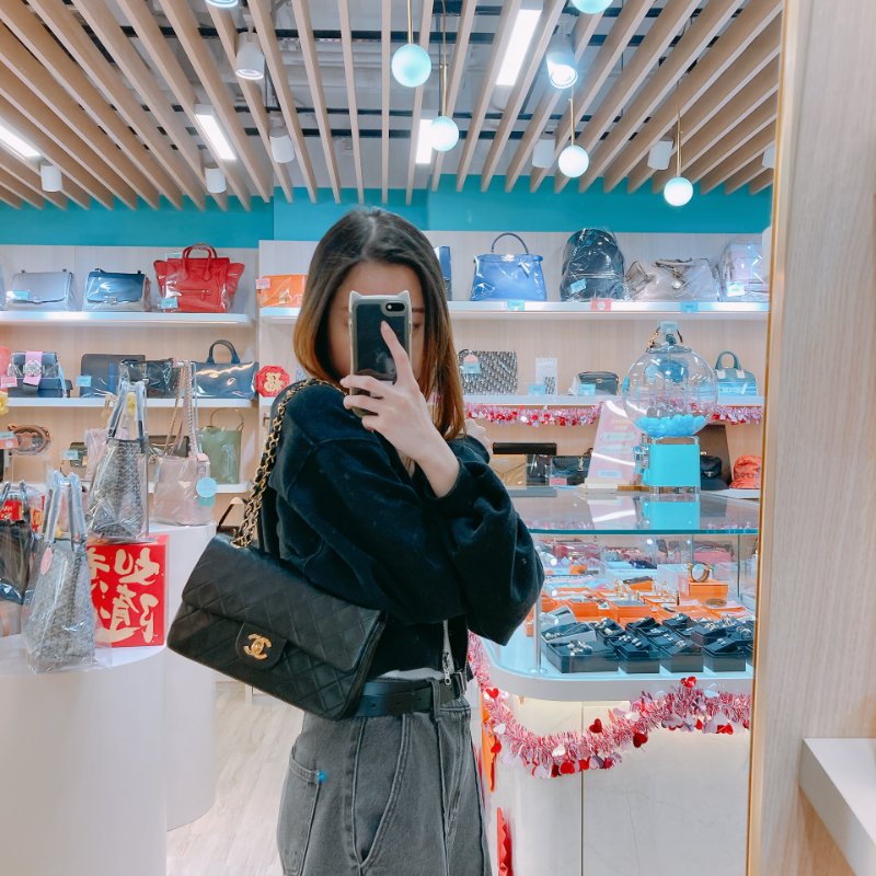 MS0575 Chanel 香奈兒 中古 經典 翻蓋 小號 羊皮 24K黃金 黑色 Vintage Classic Flap Small 23cm Lambskin Black x GHW-20