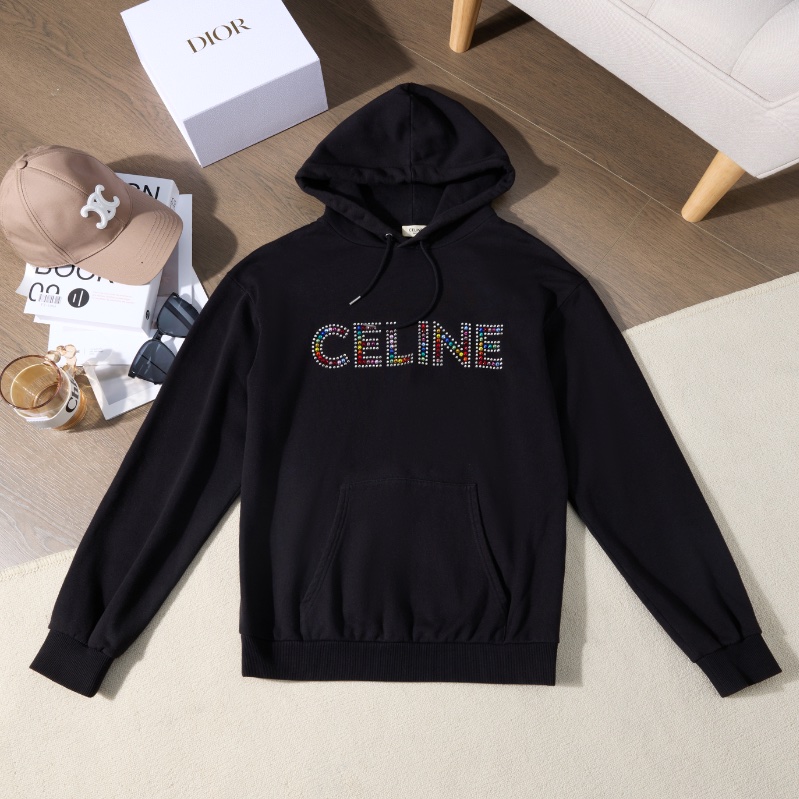 ❤️CELINE 彩色LOGO連帽衫 男女同款-3