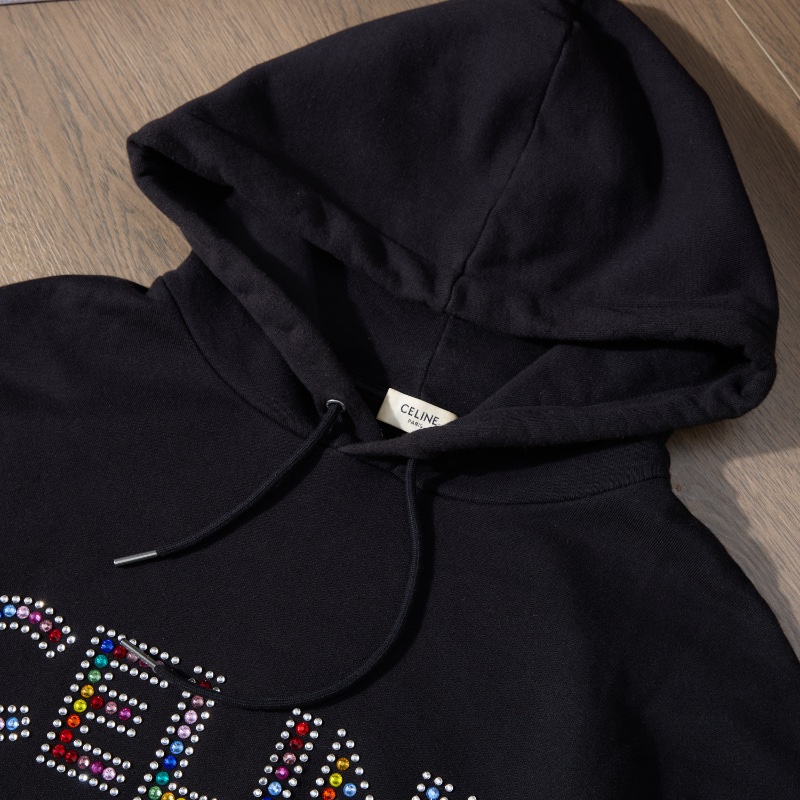 ❤️CELINE 彩色LOGO連帽衫 男女同款-4