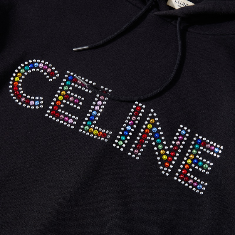 ❤️CELINE 彩色LOGO連帽衫 男女同款-5