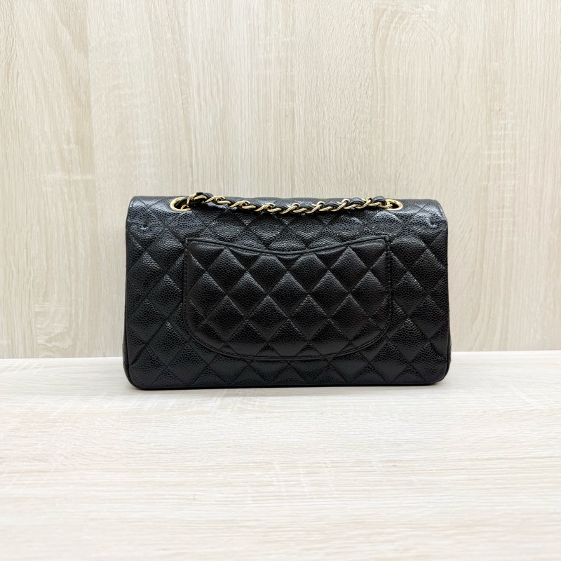 Chanel黑荔枝牛皮金釦coco25 A01112-3