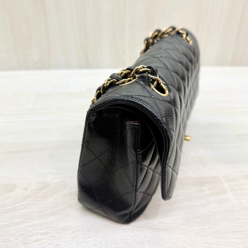 Chanel黑荔枝牛皮金釦coco25 A01112-16