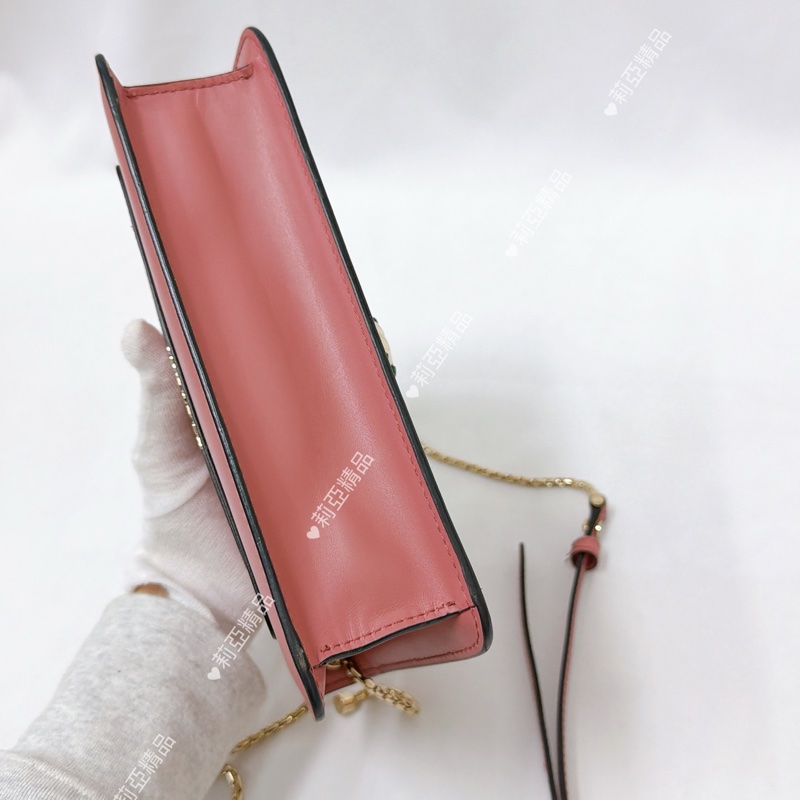 莉亞精品♡ BVLGARI 蛇頭鏈包 粉 二手美包-5