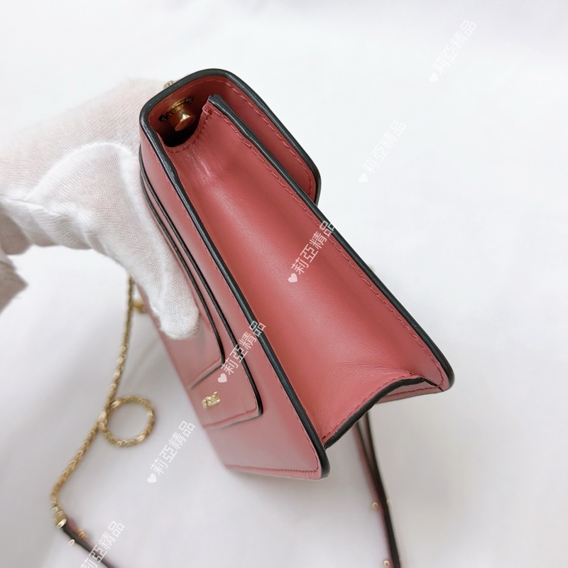 莉亞精品♡ BVLGARI 蛇頭鏈包 粉 二手美包-6