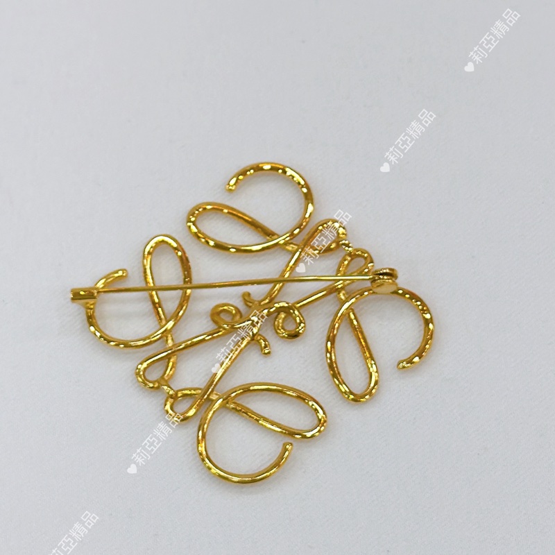 莉亞精品♡Loewe 胸針 金 近新美品-2