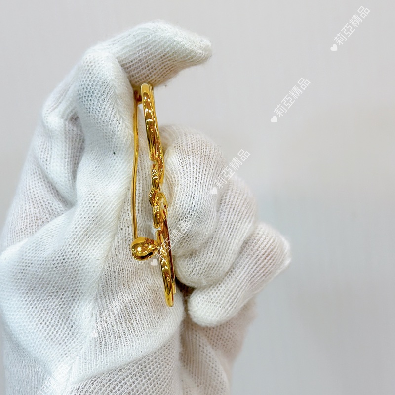 莉亞精品♡Loewe 胸針 金 近新美品-5