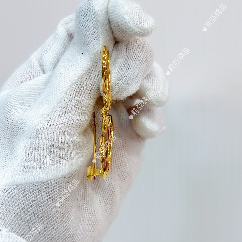 莉亞精品♡Loewe 胸針 金 近新美品-7