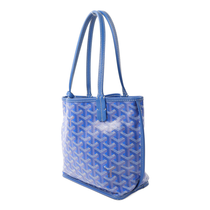 GOYARD 塗層帆布Anjou Mini銀扣手挽袋-2