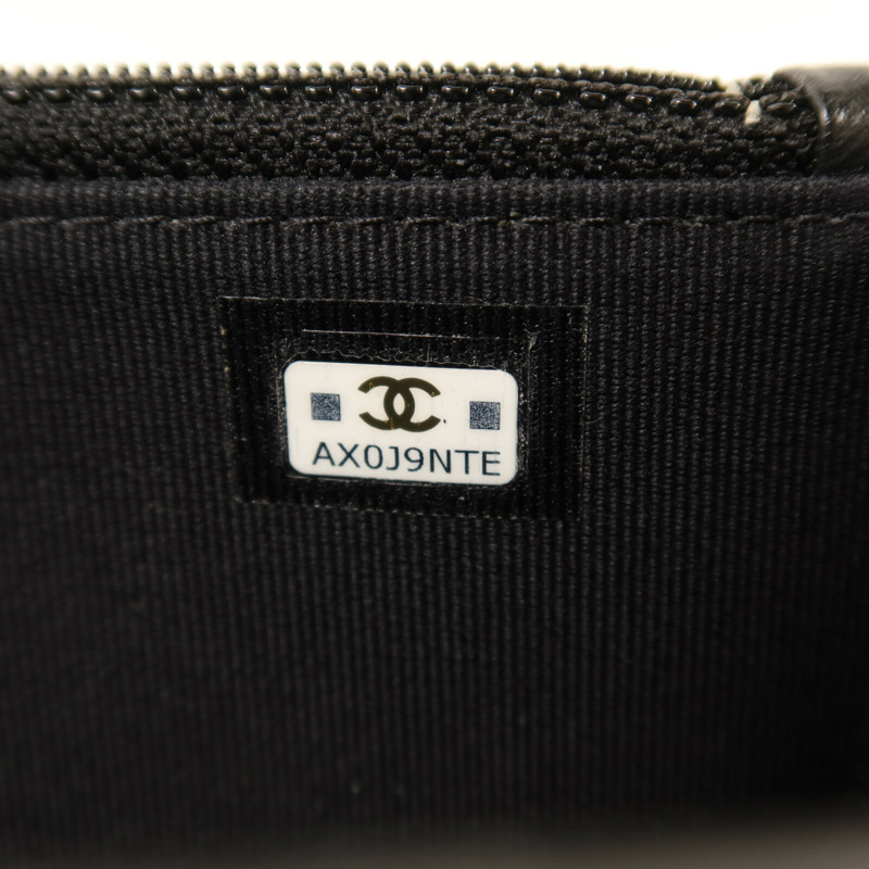 CHANEL 羊皮皮革Chain Shoulder金扣鏈帶肩背袋-6