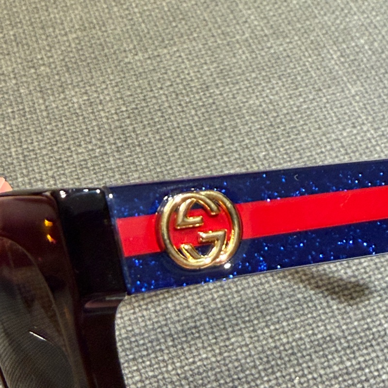 Gucci 藍紅條紋太陽眼鏡-5