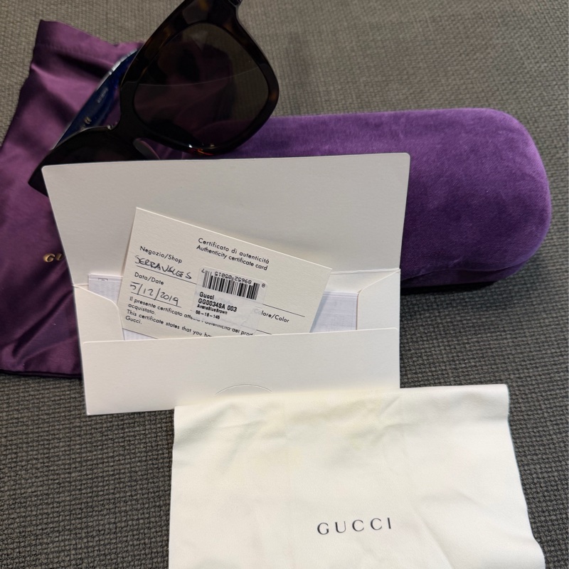 Gucci 藍紅條紋太陽眼鏡-7