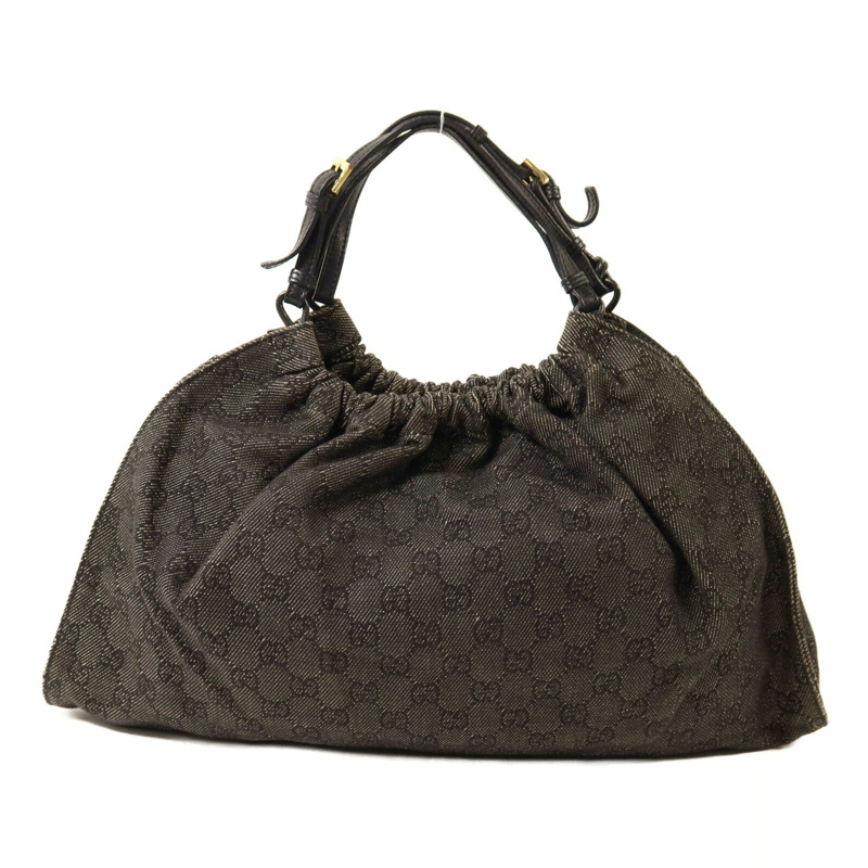 GUCCI 帆布Vintage Hobo Bag金扣肩背袋-1
