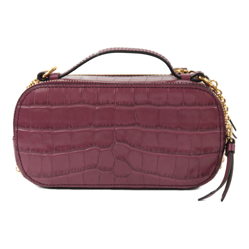 Chloe 牛皮皮革Mini C Bag金扣鏈帶手挽肩背兩用袋-2