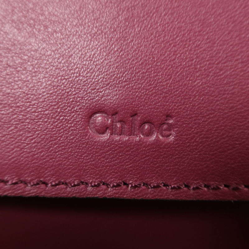 Chloe 牛皮皮革Mini C Bag金扣鏈帶手挽肩背兩用袋-5