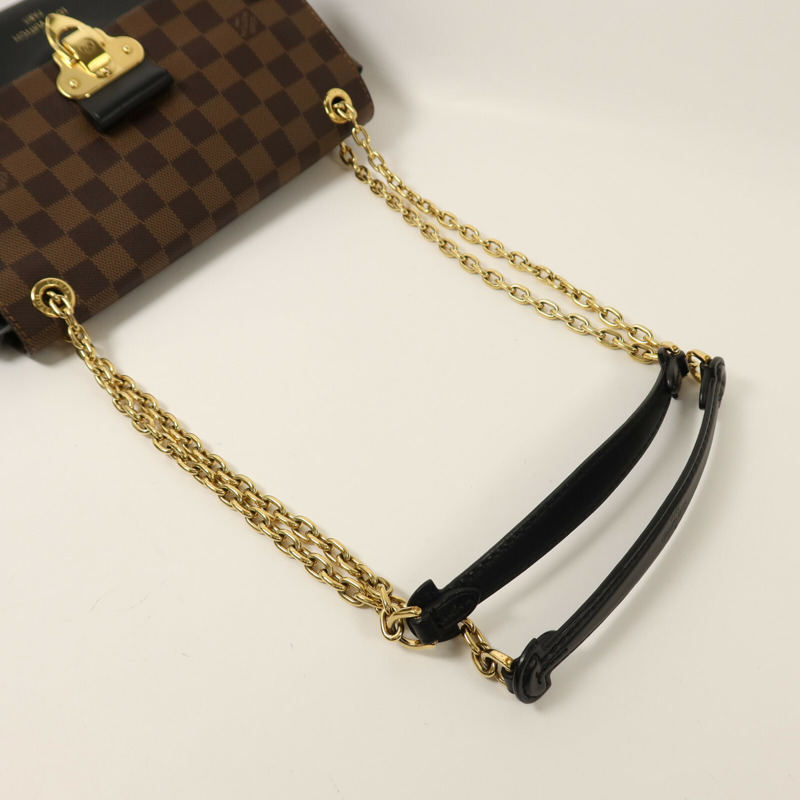 LOUIS VUITTON Damier Vavin PM金扣鏈帶肩背袋-7