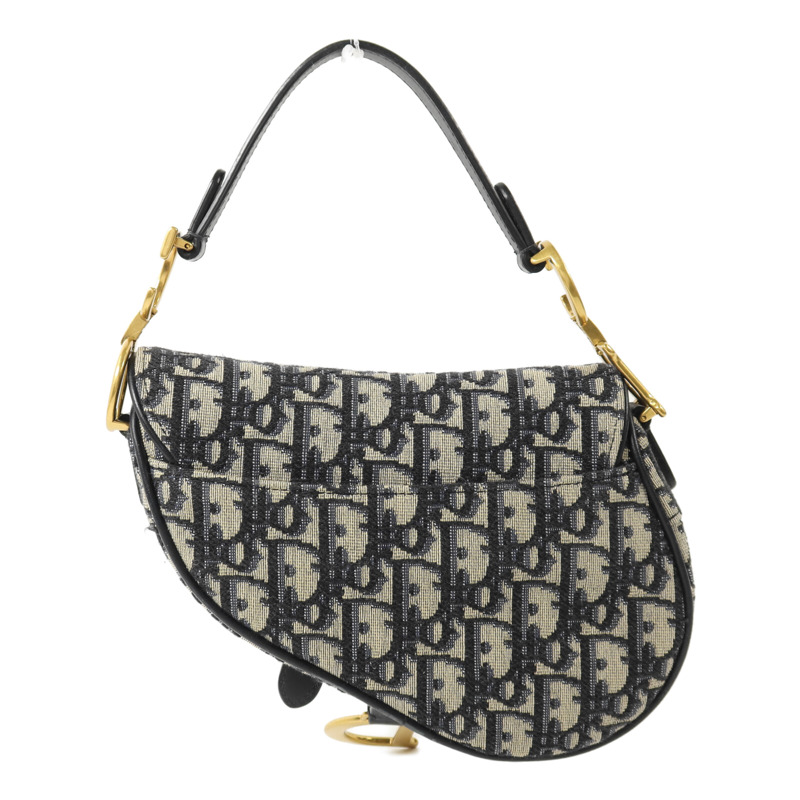 Dior 帆布Mini Saddle金扣肩背袋-1