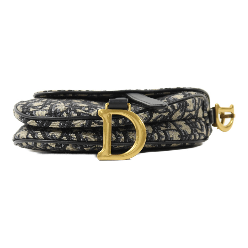 Dior 帆布Mini Saddle金扣肩背袋-3