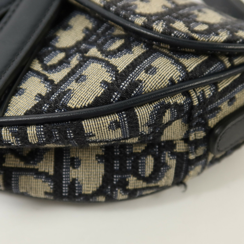 Dior 帆布Mini Saddle金扣肩背袋-12