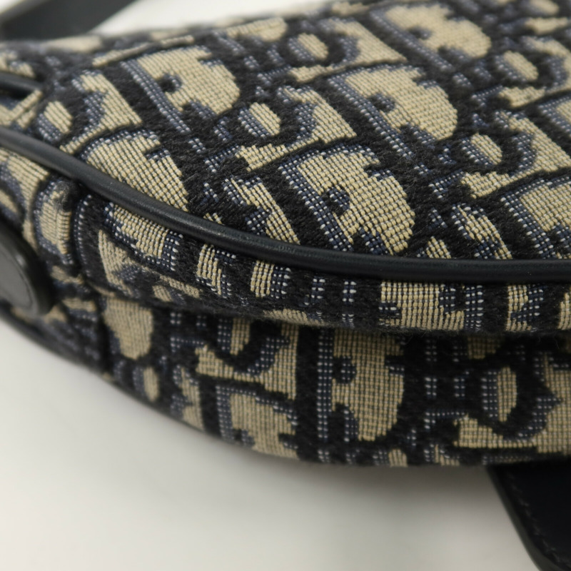 Dior 帆布Mini Saddle金扣肩背袋-13