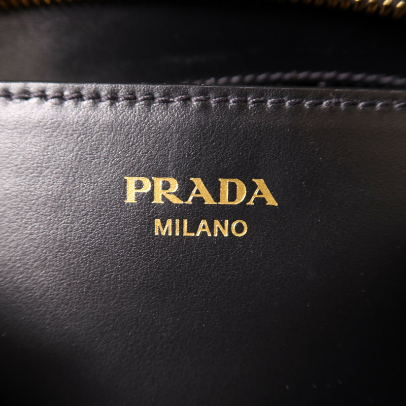 PRADA 牛皮皮革Shoulder Bag金扣手挽肩背兩用袋-5