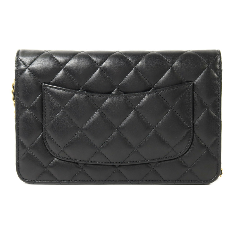 CHANEL 羊皮皮革WOC Wallet On Chain金扣鏈帶肩背袋-1