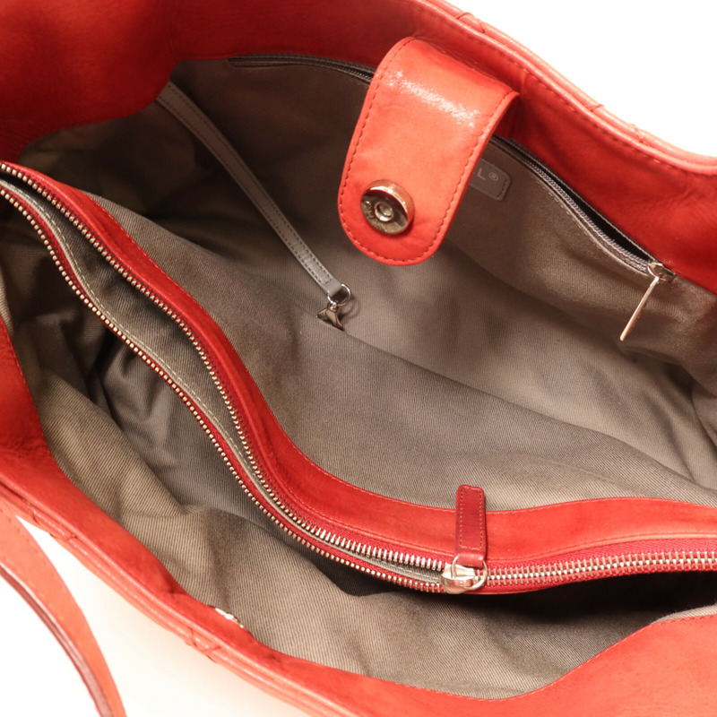CHANEL 牛皮皮革Shoulder Bag銀扣鏈帶手挽肩背兩用袋-4