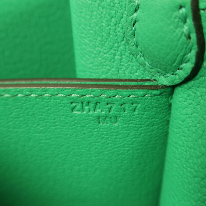 HERMES Evercolor皮革Roulis 23金扣肩背袋Menthe-6