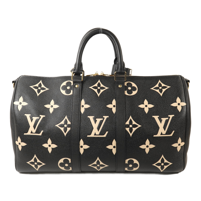 LOUIS VUITTON Monogram Empreinte Keepall 45金扣手挽肩背兩用袋-1
