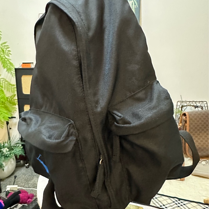 POLO RALPH LAUREN 大馬黑色帆布後背包-1