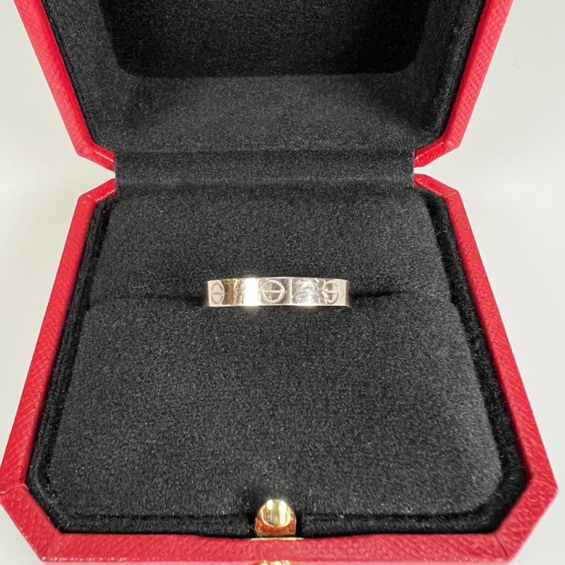CARTIER  窄款LOVE 白金戒指-1