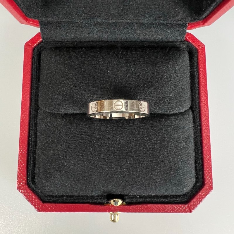 CARTIER  窄款LOVE 白金戒指-2